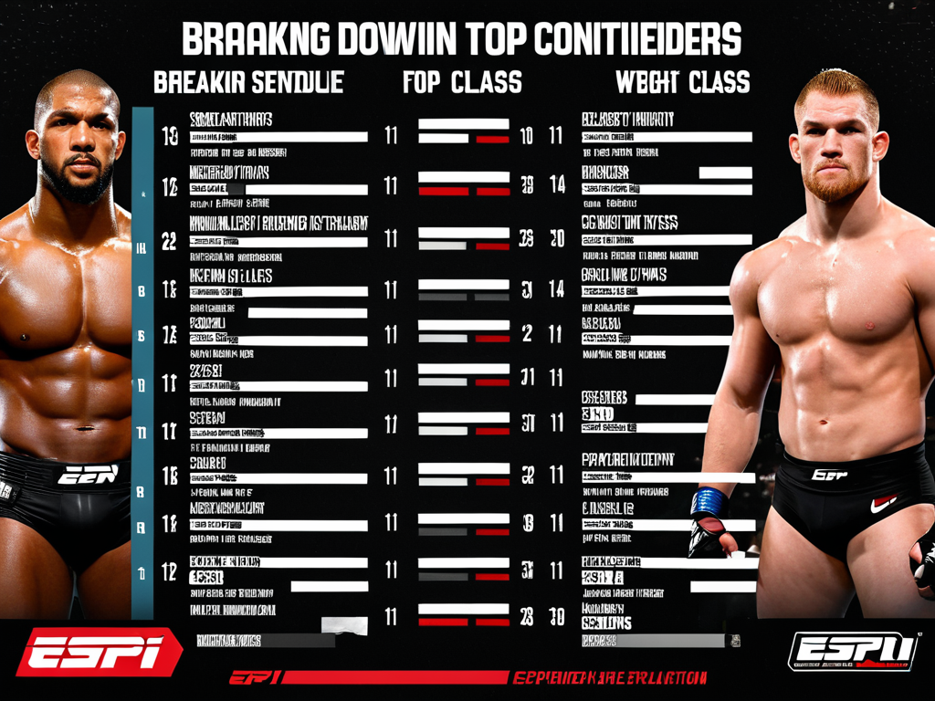 Featured image for blog post: Breaking Down the Top Contenders for Each Weight Class on the 2025 ESPN MMA Schedule